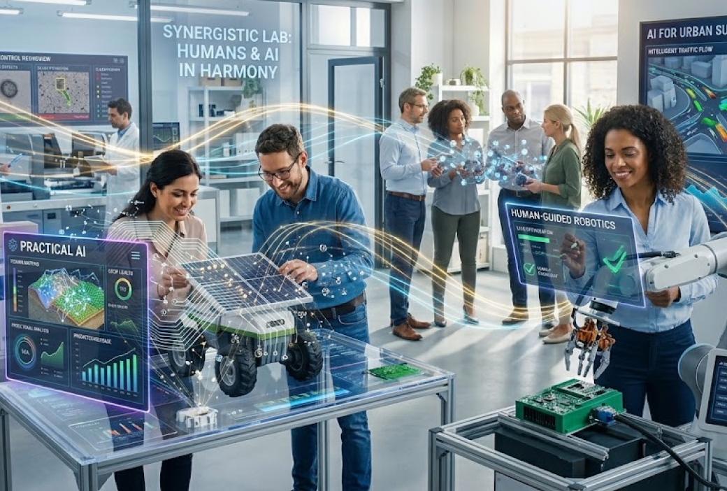 People working alongside enterprise AI